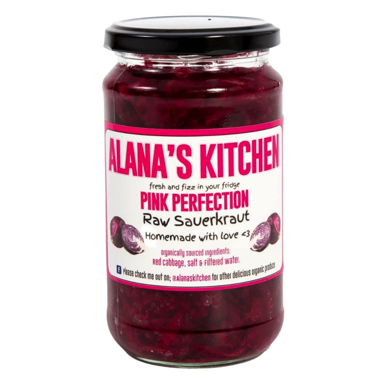 Alanas Kitchen Pink Perfection Sauerkraut 420g