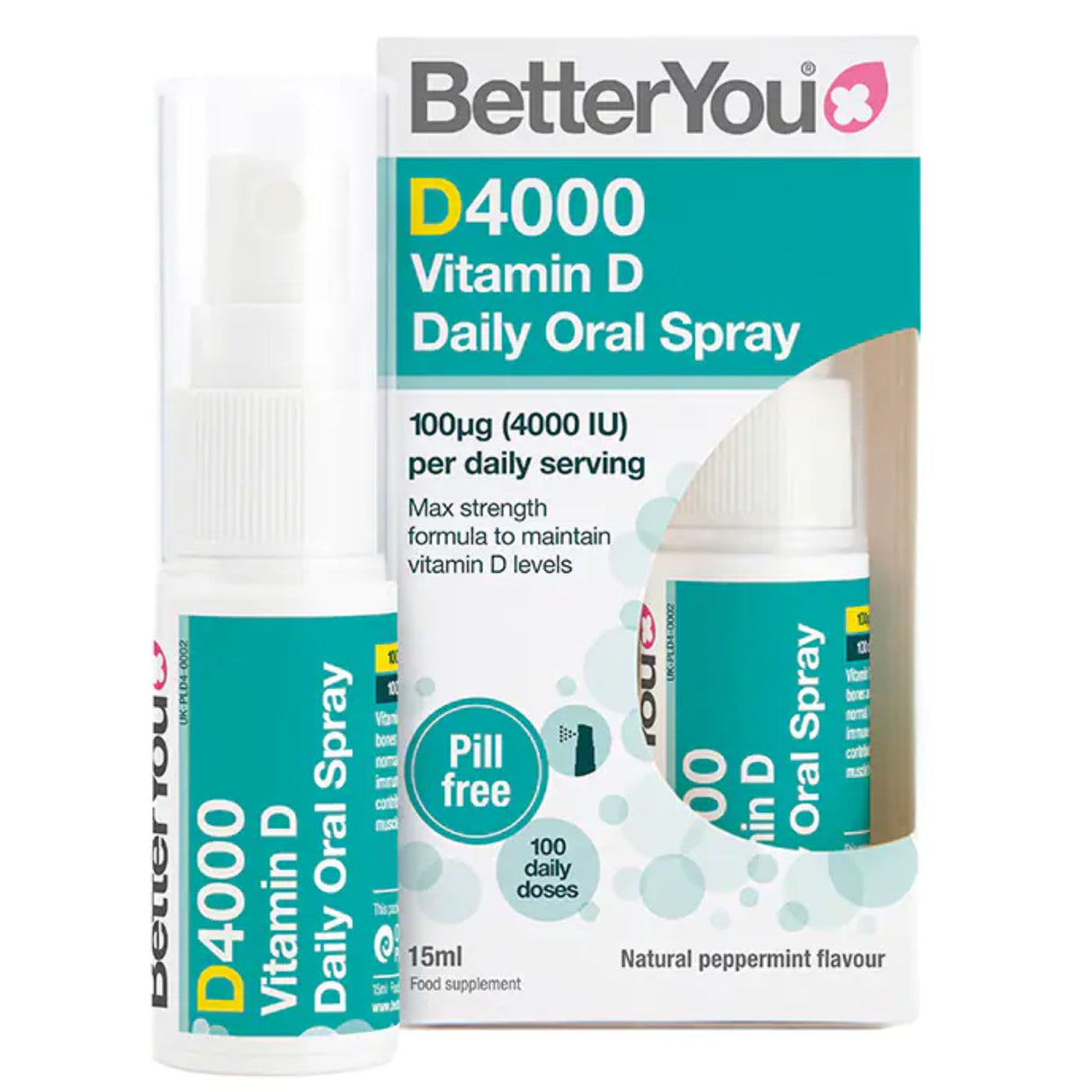 BetterYou Vitamin D 4000IU Spray 15ml