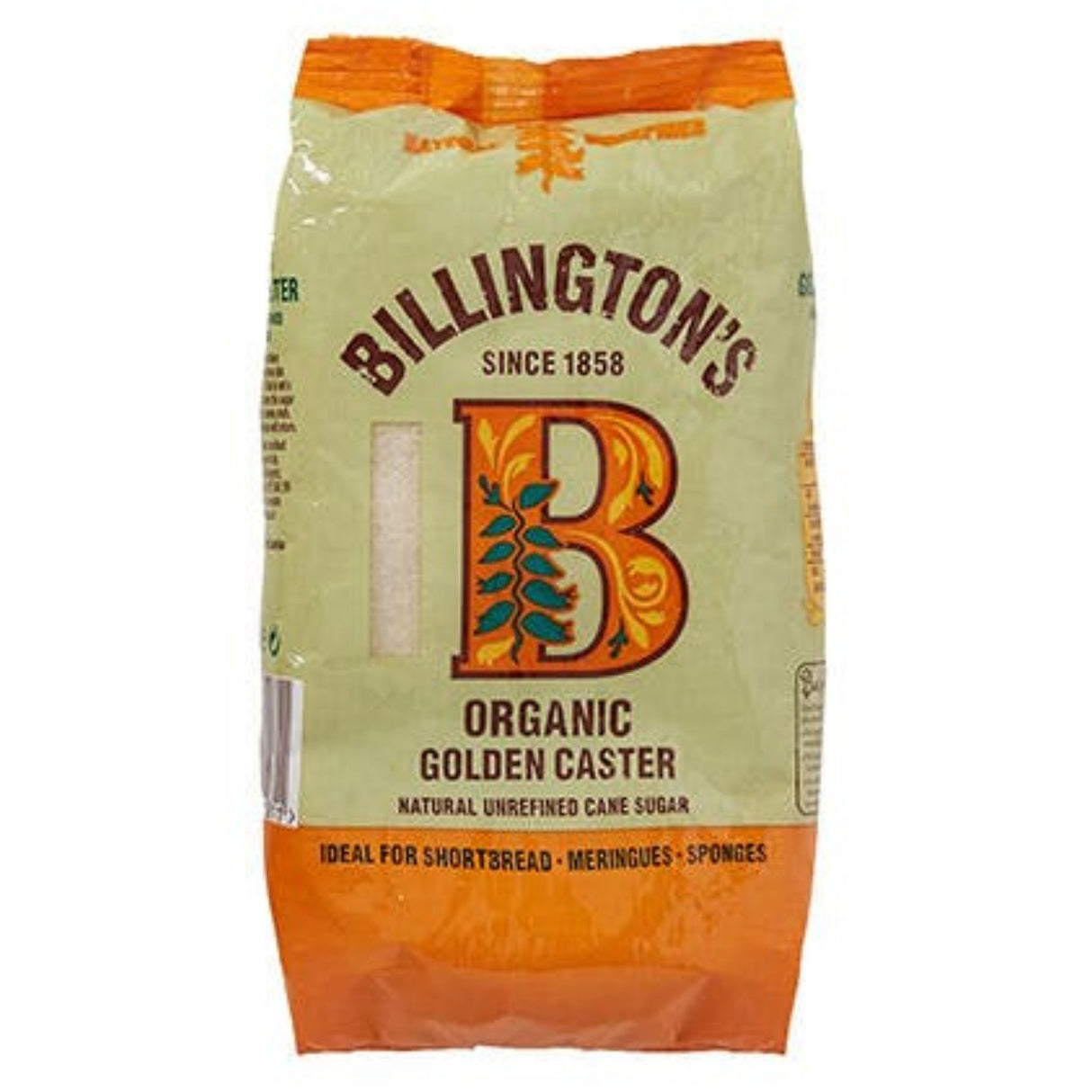 Billingtons Organic Golden Caster Sugar 500g