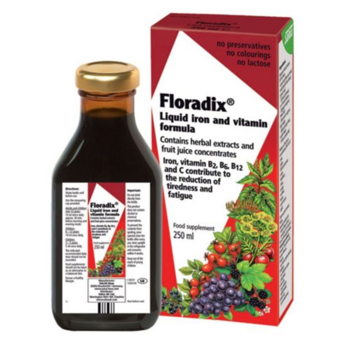 Floradix Liquid Iron & Vitamin Formula 250-500ml