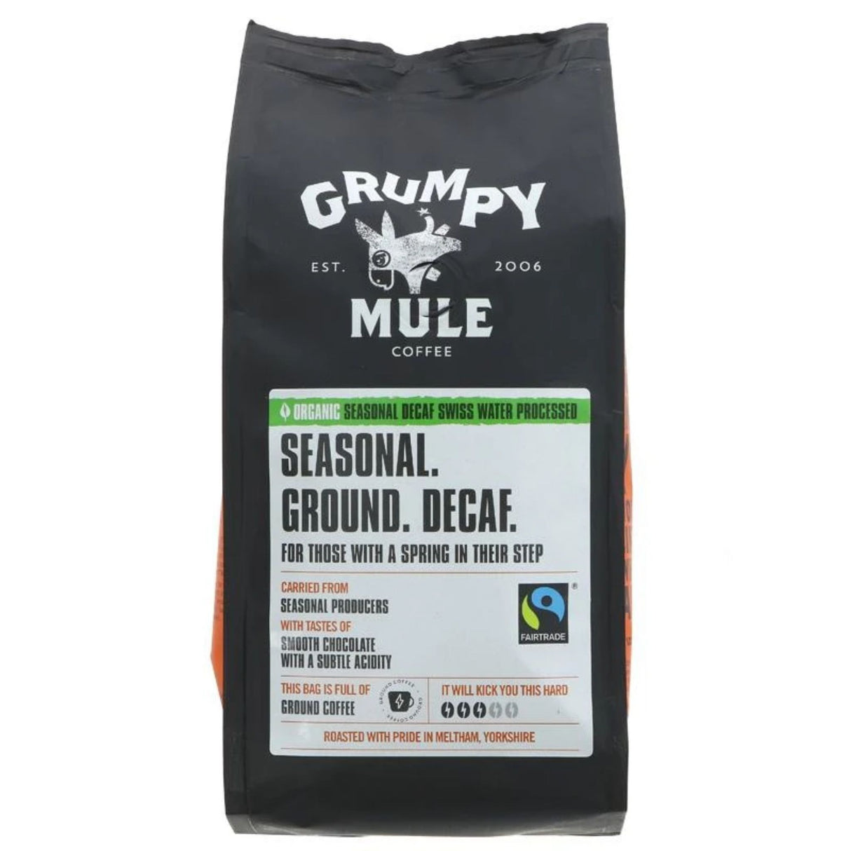 Grumpy Mule Seasonal Decaf Coffee 227g