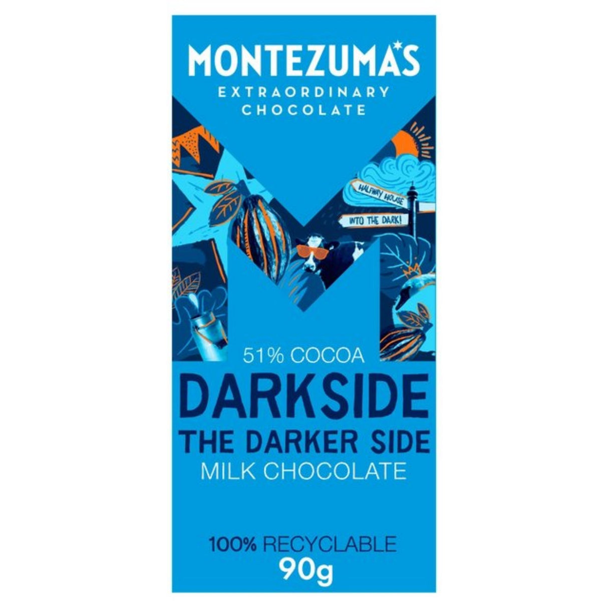 Montezumas Dark Side Organic Milk Chocolate 90g