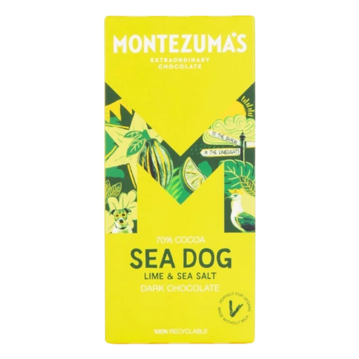 Montezumas Lime & Sea Salt Dark Chocolate 90g