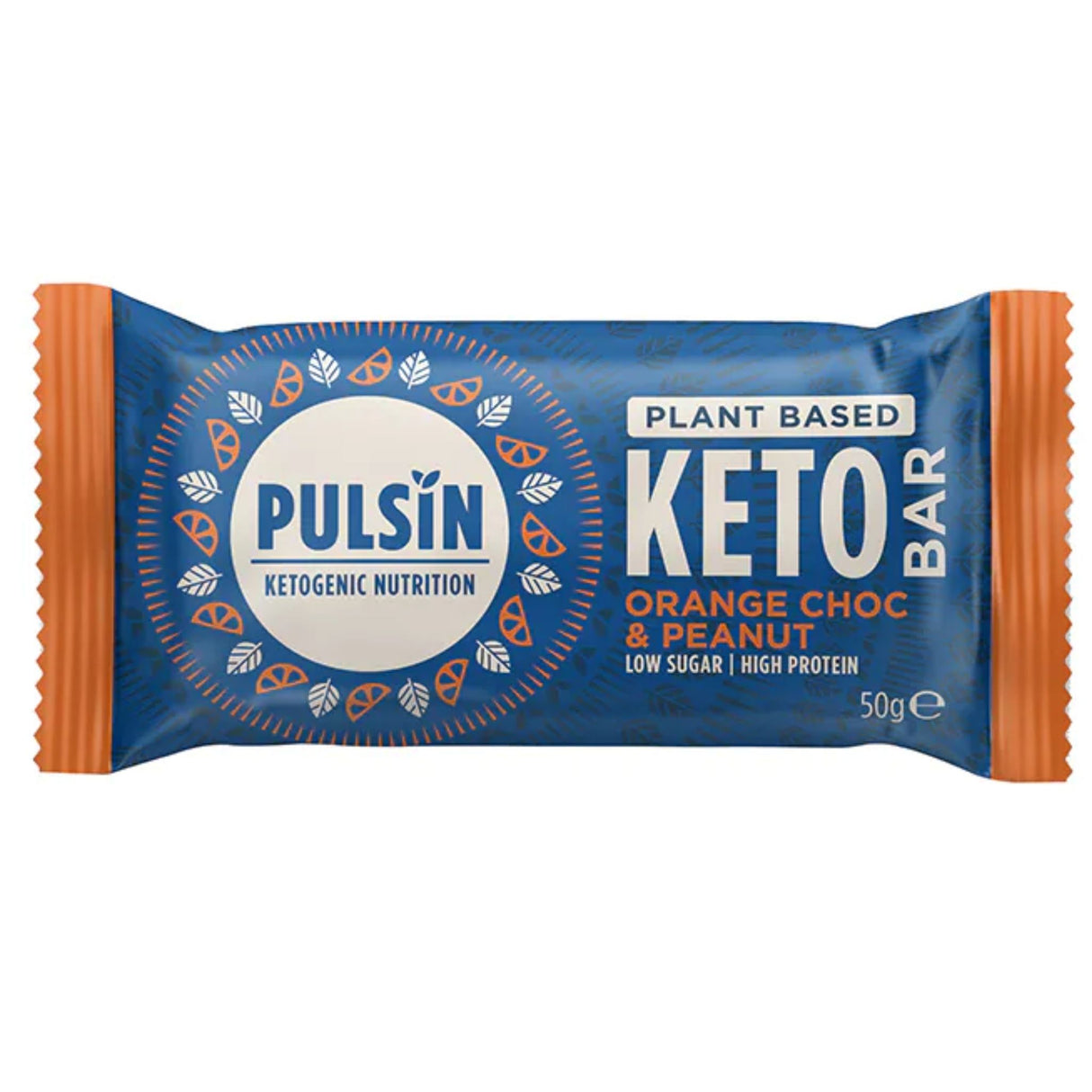 Pulsin Orange Choc & Peanut Keto Bar 50g